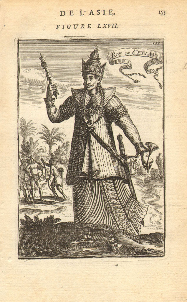 KING OF CEYLON (SRI LANKA). 'Roy de Ceylan' Probably Rajasingha II. MALLET 1683
